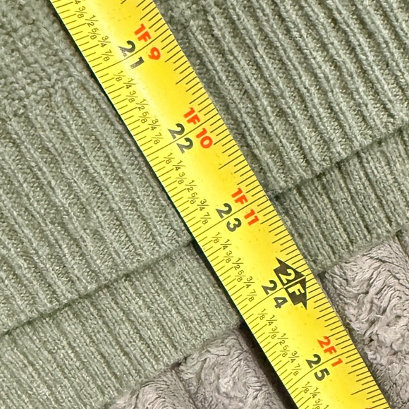 Madewell Lyle Merino Wool Blend Ribbed Henley Sweater Sage Green Medium - Picture 6 of 8